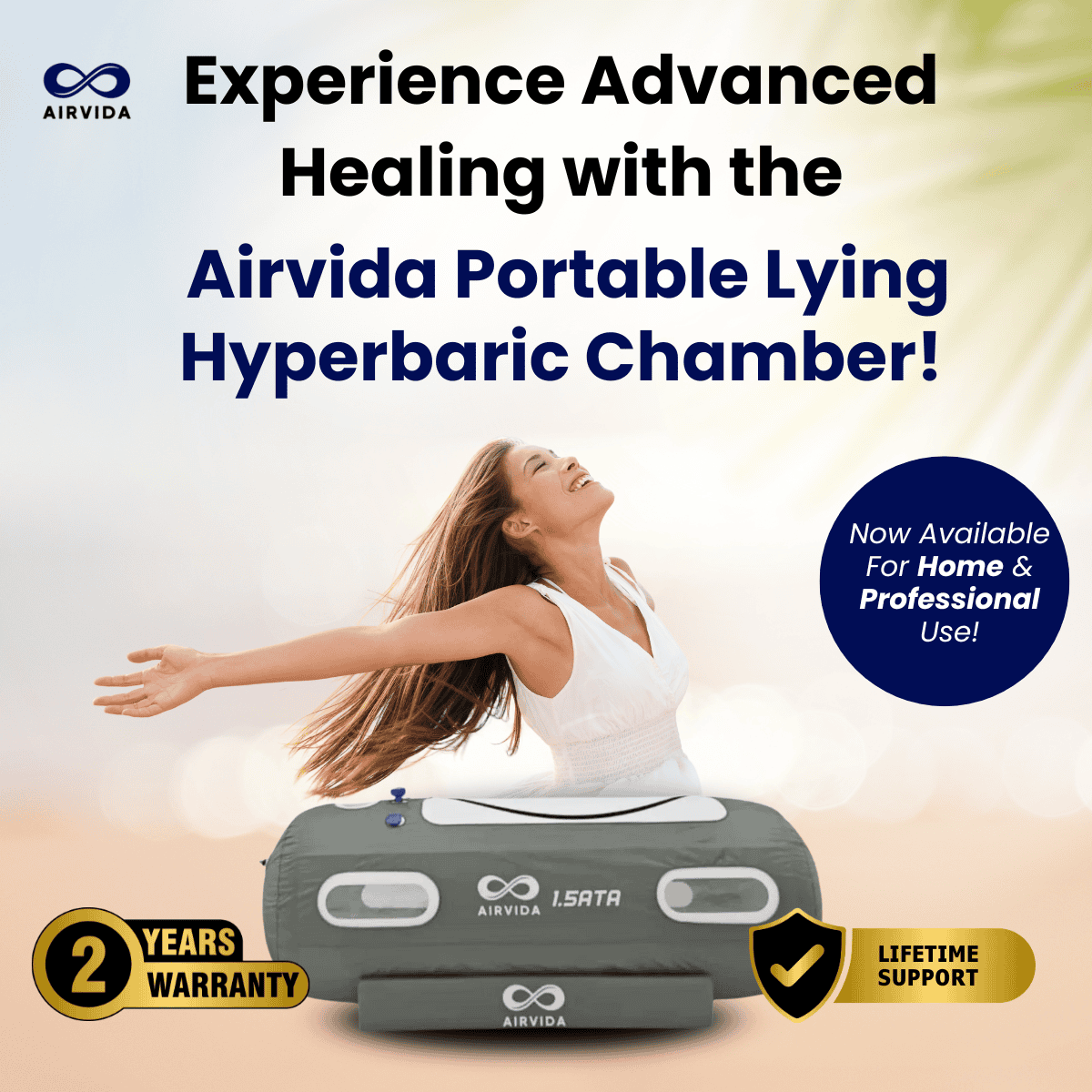 Airvida Portable Lying Hyperbaric Chamber (1.5ATA) (3rd rev)